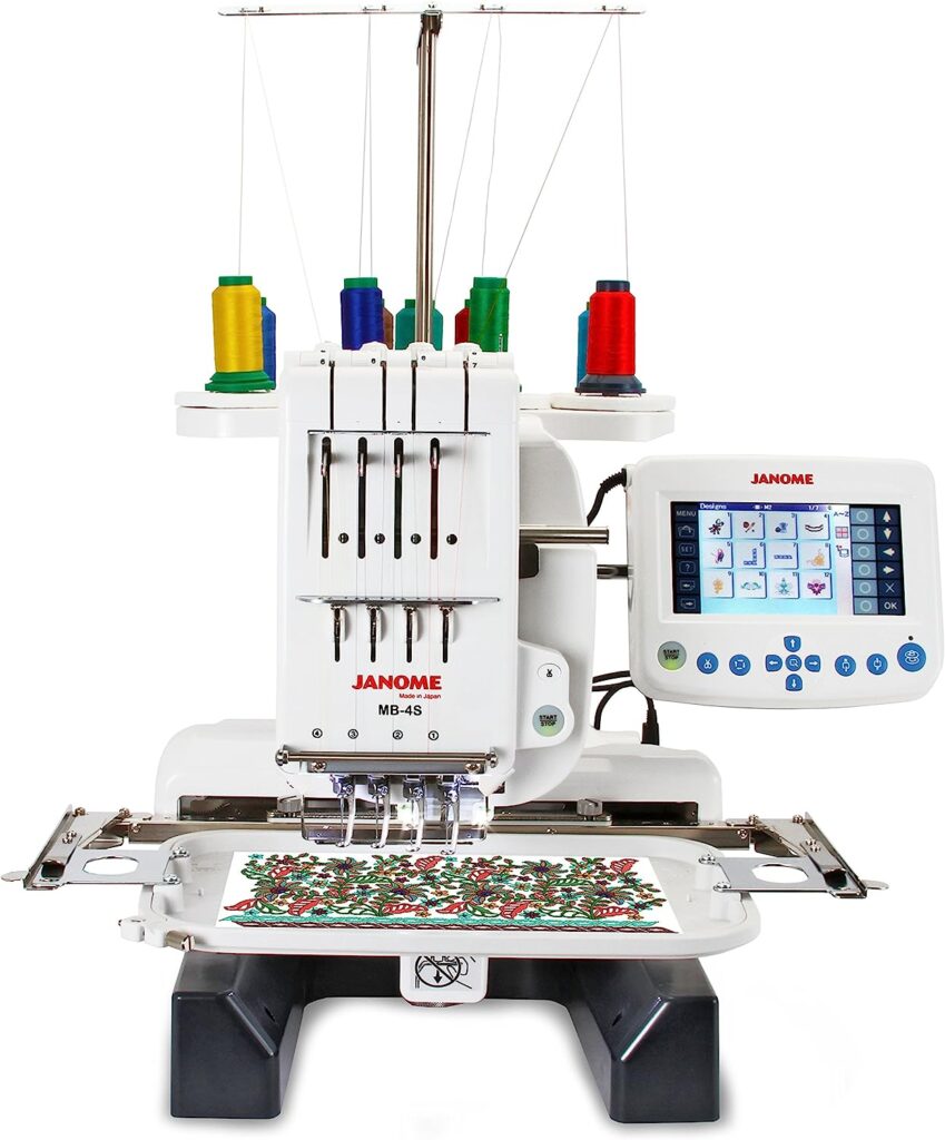 Janome MB-4S Four Needle Embroidery Machine with Accessories
